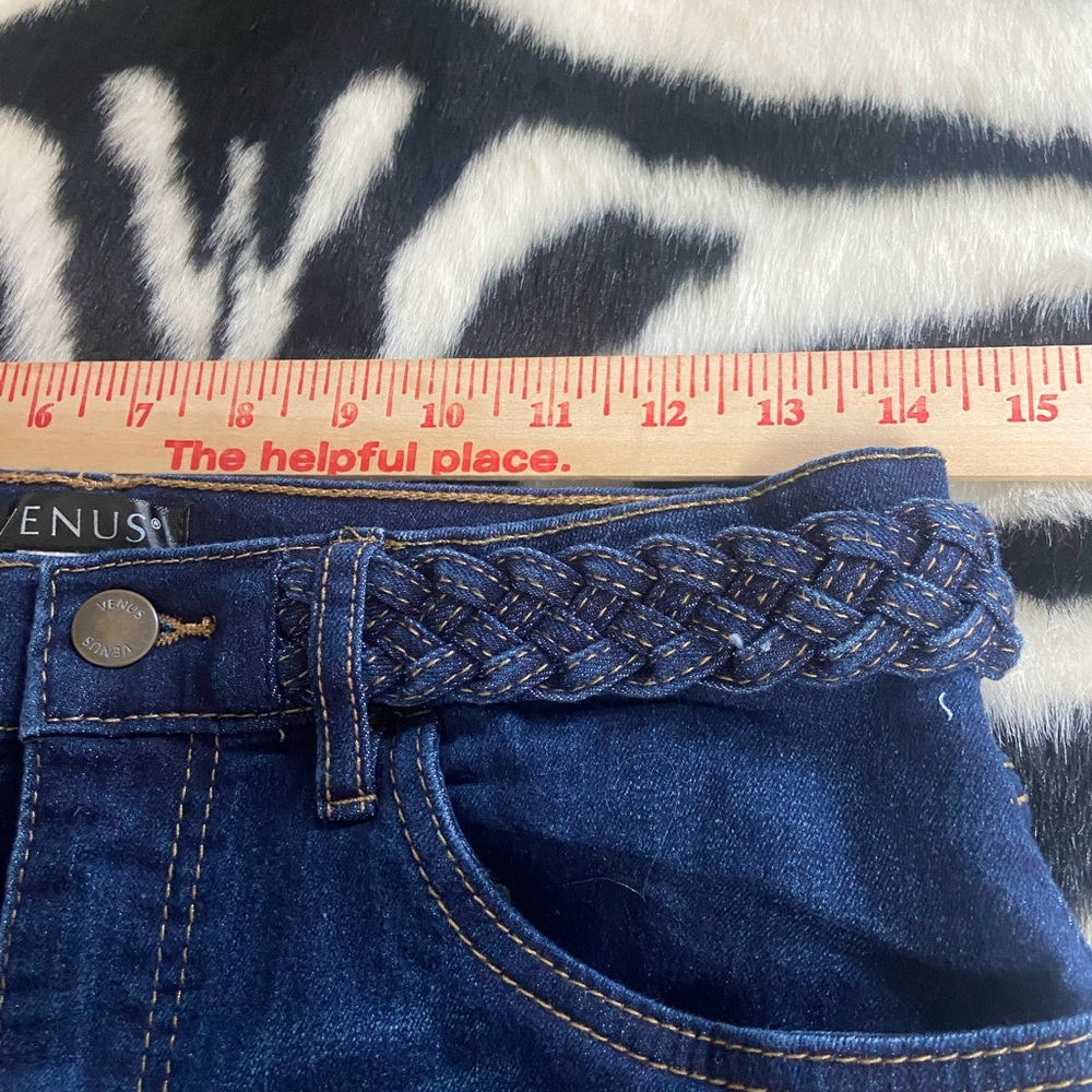 Women's Blue Denim Maxi Skirt with Front Slit - Picture 5 of 8